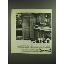 1974 Sub-Zero Refrigerator Advertisement - Built-in to blend in