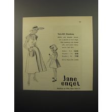 1950 Jane Engel Mother and Daughter Dress Ad - Twin-Bill Chambray