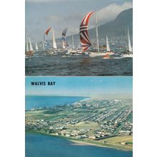 Walvis Bay Aerial & Boat Race at Table 2x South Africa Postcard s