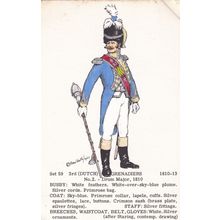 3rd Dutch Grenadier Drum Major Uniform Napoleonic War Soldier PB Postcard