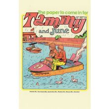 Speedboat In Disaster Rain Fair Ride Tammy 1970s Comic Postcard