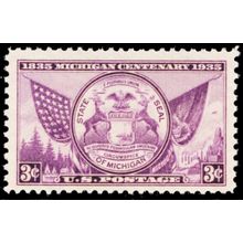 Michigan Centenary One PACK OF TEN 3 Cent Postage Stamps Scott 775