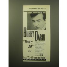 1959 Atco Records Ad - Bobby Darin That's All