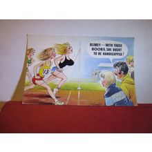SAUCY SEASIDE POSTCARD unused BAMFORTH & CO. no 814 black triangle BOOBS =