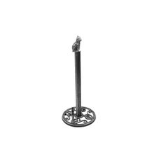 Rustic Silver Cast Iron Sitting Cat Bathroom Extra Toilet Paper Stand 16""