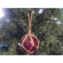 Pack Of 2] Red Japanese Glass Ball Fishing Float Decoration Christmas Orname...