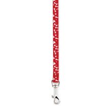 Casual Canine Pooch Patterns Dog Leads 6 ft x 1 in Red Bone
