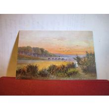 BURRATOR LAKE, DARTMOOR DEVON antique unused postcard by Raphael Tuck. Oilette =