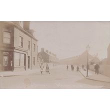 High Street Walton Suffolk Children In Road Antique RPC Postcard