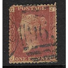 GB 1858 QUEEN VICTORIA 1d RED PLATE 215 OF USED SG43 JG
