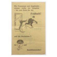 Original WW2 British Air Balloon Drop Leaflet. - Code EH.338. - 1940. - Rare!