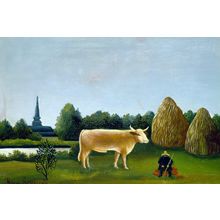 View Surrounding Paris, Rousseau Poster Canvas Movie Film Print A0 A1 A2 A3 A4 A