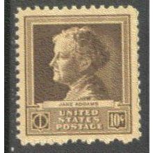 878 10c Jane Addams Fine MNH GA0318