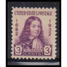 724 3c William Penn Fine MNH O4016