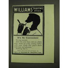 1903 Williams' Shaving Stick Ad - It's So Convenient