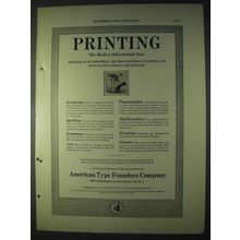 1922 American Type Founders Company Ad - Printing