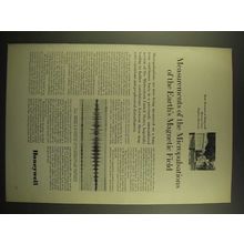 1966 Honeywell Research Center Ad - Micropulsations of Magnetic Field