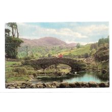 THE OLD BRIDGE, WATENDLATH, BORROWDALE, CUMBRIA used postcard 1972 postmark =