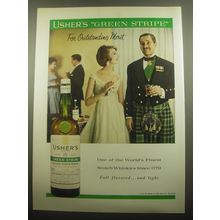 1959 Usher's Green Stripe Scotch Ad - For outstanding merit