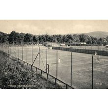 Tennis Courts at Banchory Aberdeen Scottish Rare Old Valentines Postcard