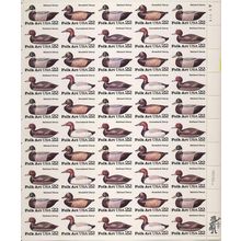 Duck Decoys Stamp Full Sheet of 50 - 20 Cent Postage Stamps Scott 2138-41