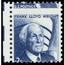 1280, Huge Misperf Error 2¢ Frank Lloyd Wright Stamp Mint NH - Stuart Katz