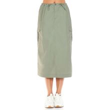 Women's Cargo Skirt With Drawstring Midi Skirt