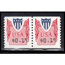 CVP32 19c Shield Very Fine MNH Pair PA4972