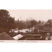 Aerial View From Pangourne Railway Station Berkshire Real Photo Postcard