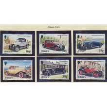 Jersey Stamps Scott #604 To 609, Mint Never Hinged, Classic Cars