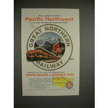 1953 Great Northern Railway Ad - Glacier National Park