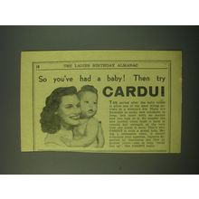 1953 Chattanooga Medicine Company Cardui Ad - So you've had a baby!