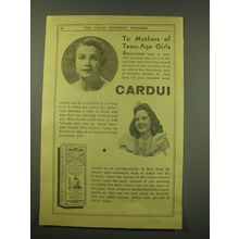 1953 Chattanooga Medicine Company Cardui Ad - To Mothers of Teen-age Girls