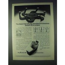 1972 Norelco VIP Shaver Ad - Blade that Sets Standard