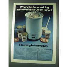 1978 Dannon Yogurt Ad - Waring Ice Cream Parlor