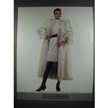 1987 Carolina Herrera Cashmere Russian Lynx Coat Ad