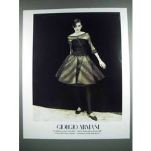 1990 Giorgio Armani Designer Fashion Ad