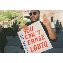 You Cant Erase LGBTQ Human Rights Sexual Equality March Postcard