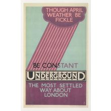 1928 Weather London Train Underground Poster Postcard