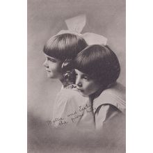 Mattie and Early MGM Child Film Star Hollywood Postcard