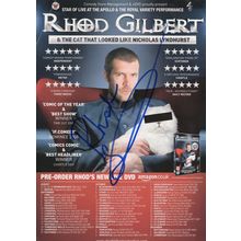 Rhod Gilbert Welsh Comedian Hand Signed Theatre Flyer