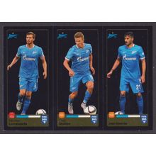 Panini 2016 FIFA 365 #743 (743 - 744 - 745 Lombaert - Shatov - Garcia (FC Zenit)