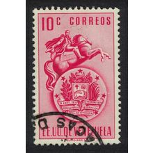 Venezuela Arms of Venezuela and Bolivar Statue 10c 1951 Canc SG#923 Sc#500