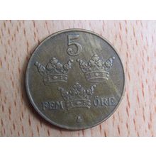 Sweden 1936 5 Ore Coin