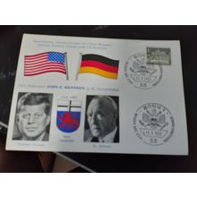 vintage 1963 special historic german stamp with US emblem JFK in Germany