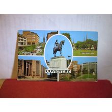 multiview, COVENTRY, WARWICKSHIRE used postcard by J. Salmon 1966 pm =