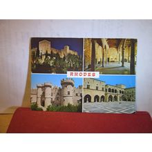 PALACE OF THE KNIGHTS, RHODES, GREECE used postcard =