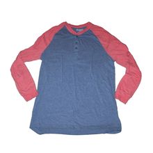 Men's Henley Shirt Size Medium Blue and Pink Mark by LulaRoe Two Tone