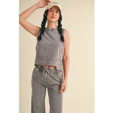 Women's Mineral Wash Sleeveless Top