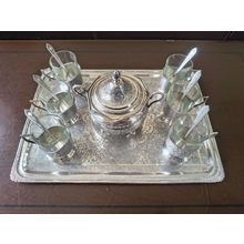 Persian silver tea set purchased in Teheran in 1971
